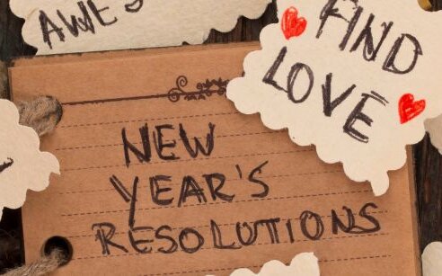 written out new years resolutions