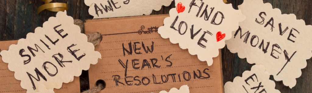 written out new years resolutions